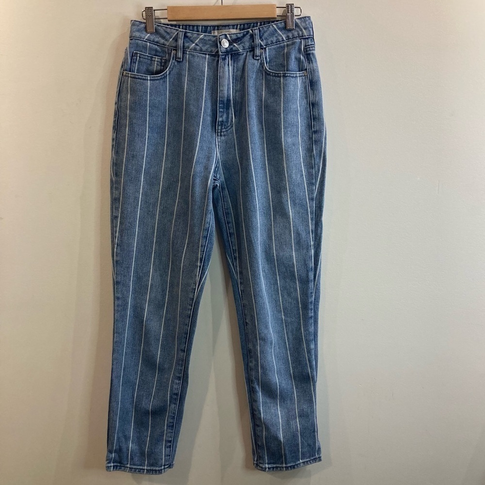 PACSUN Sz 27 Mid Wash Striped Mom Style Jeans